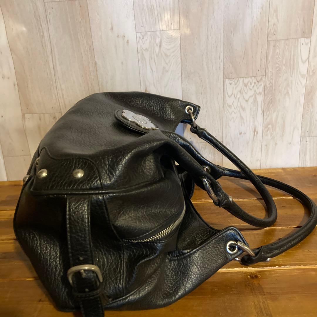 【希少】MARY QUANT 本革　肩掛け可　マリークワント　トートバッグ