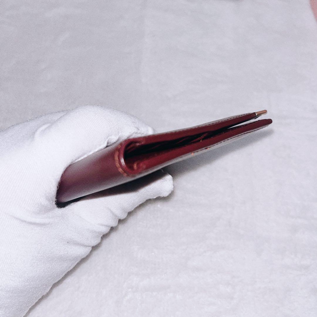 【極美品】Cartier カルティエ マストライン　二つ折り財布 　ゴールド金具