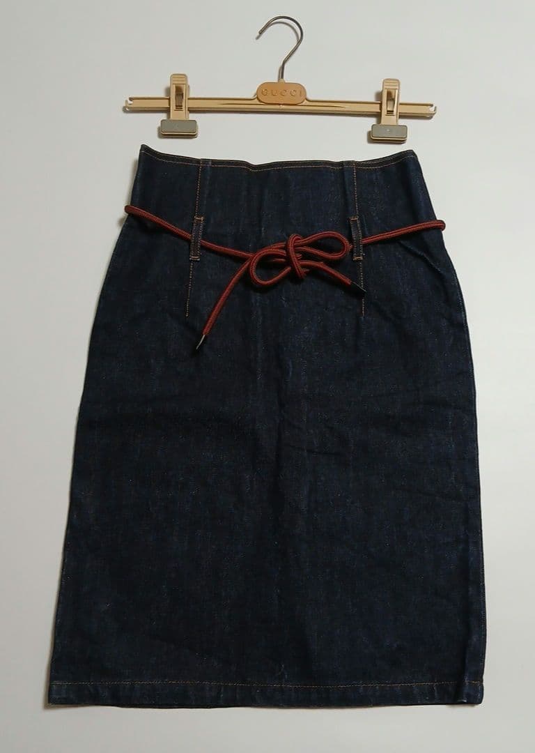 ✨GUCCI✨グッチ✨デニムスカート✨紐付き✨ハイウエスト✨スタイル自慢❤38