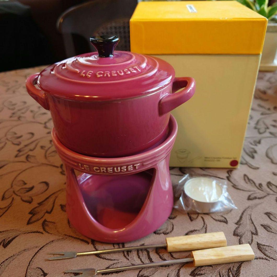 LE CREUSET ル・クルーゼ ミニココット フォンデュセット〈未使用〉①
