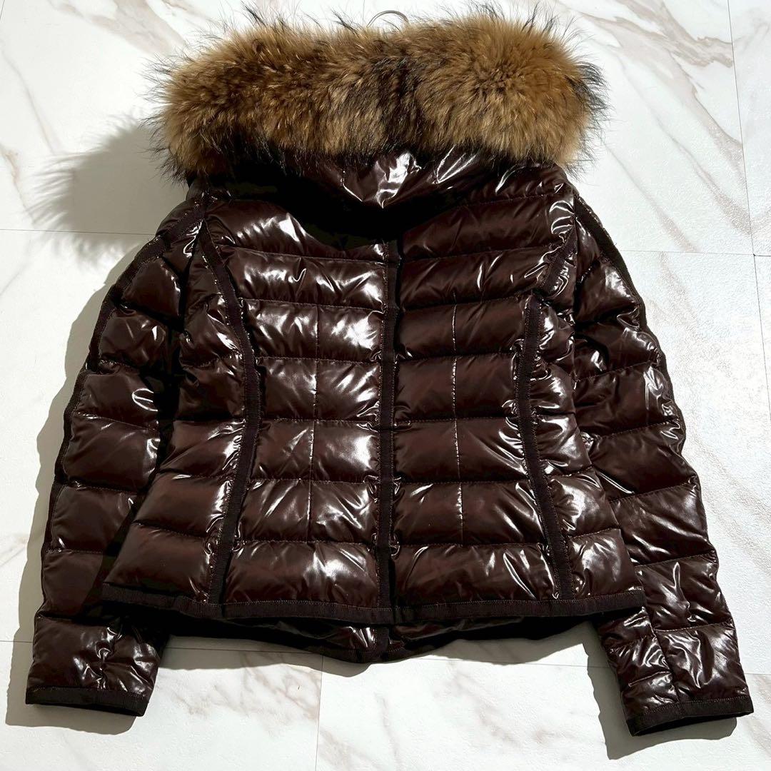 【美品】モンクレール アルモワーズ ダウン ジャケット ファー サイズ2