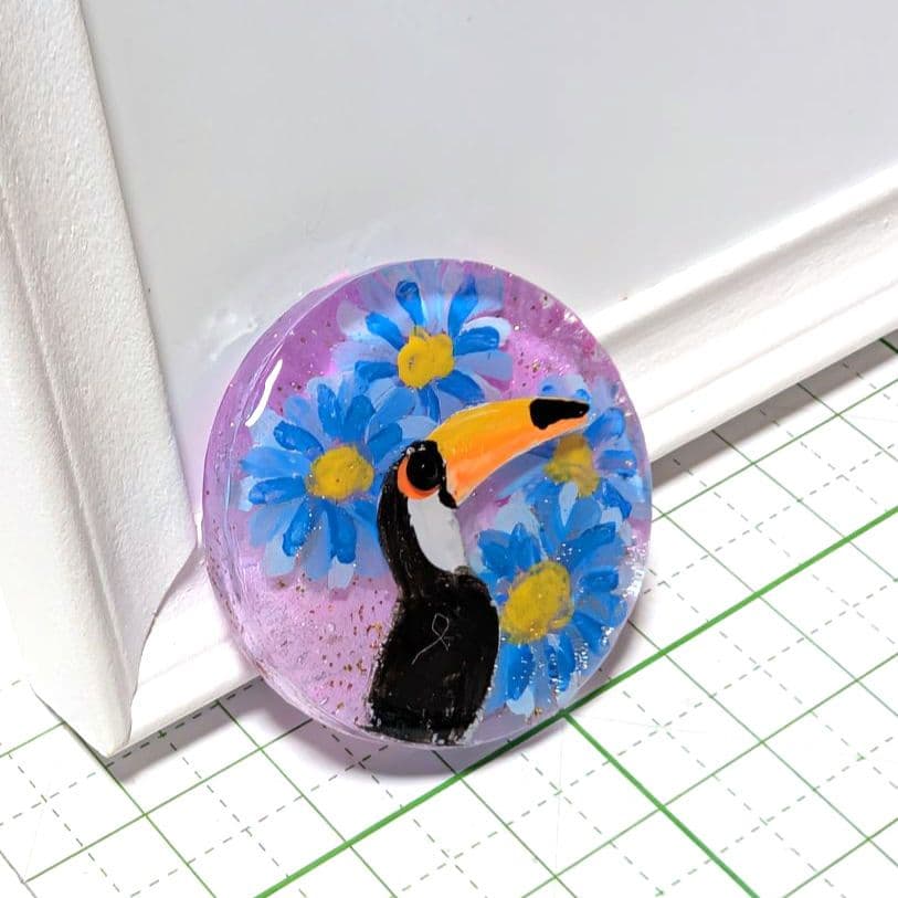 ゆきめい様　2.11 オニオオハシ　レジンヘアゴム　青い花