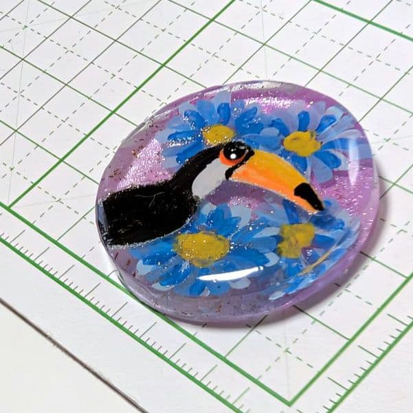 ゆきめい様　2.11 オニオオハシ　レジンヘアゴム　青い花