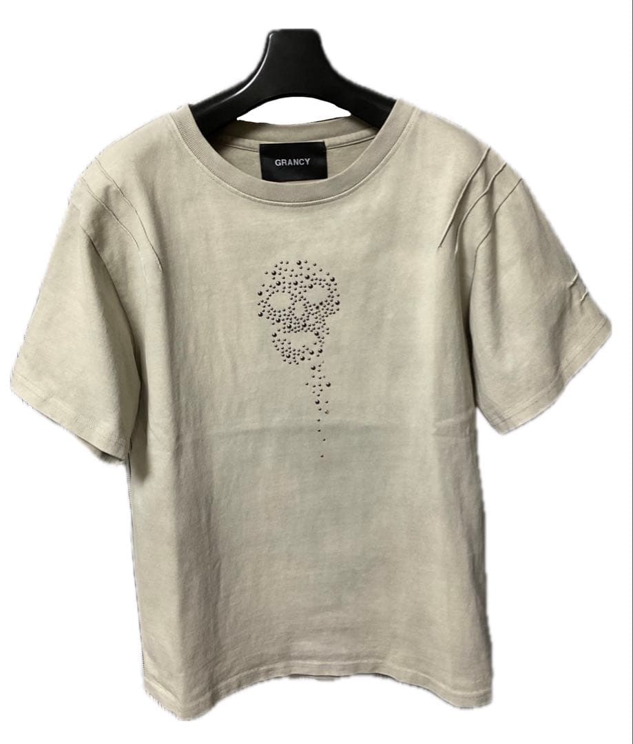 【GRANCY】スカルラインストーンデザインtシャツ