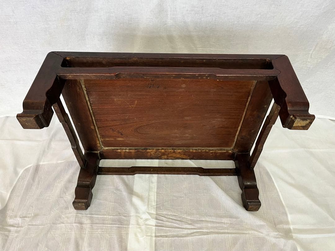 【アンティーク】木製 無垢材 欅 座卓 座敷机 昭和レトロ 古家具 古民家 銘木