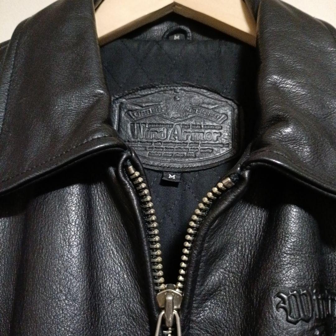 希少　Wind Armor レザージャケット　スカル　ファイヤー　本革