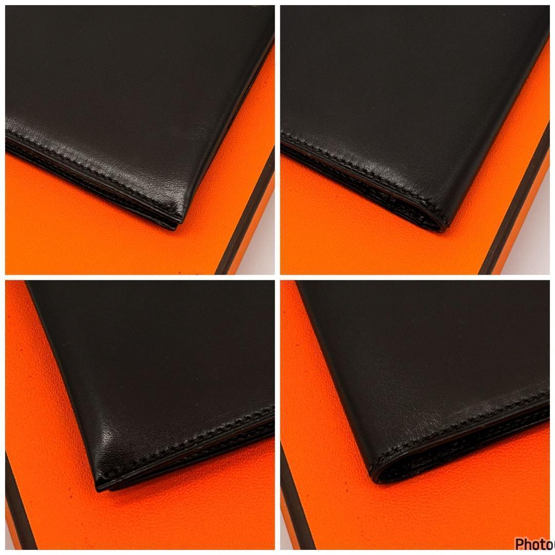 未使用に近い❤️エルメス✨ベアン✨クラシック✨ブラック✨二つ折り　長財布