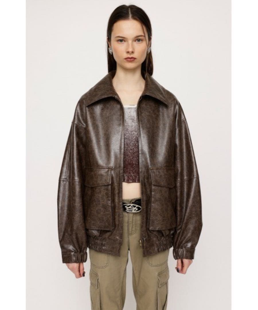 SLY レザージャケット オーバーブルゾン