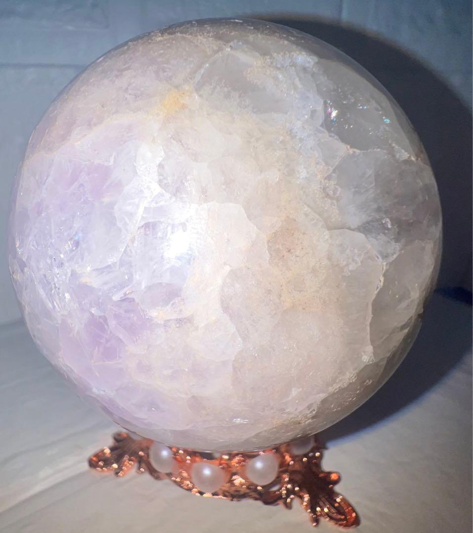 ㉔ピンクアメジスト⭐️スフィア⭐️天然石⭐️可憐な子⭐️ザクザク⭐️恋愛運⭐️水晶⭐️大きめ