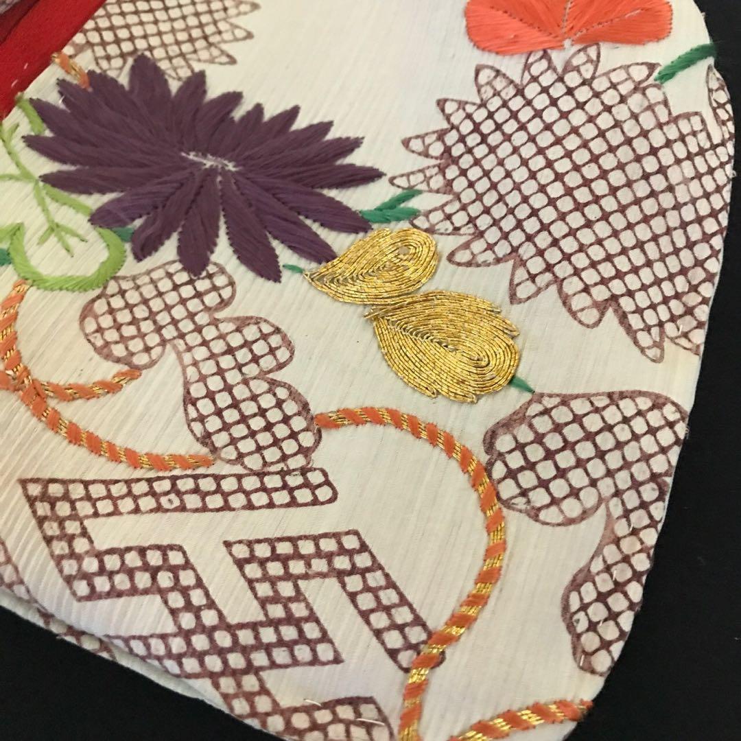 ＊ 市松人形 12号 刺繍裂 着物 下着 帯 セット ＊ アンティーク 古裂