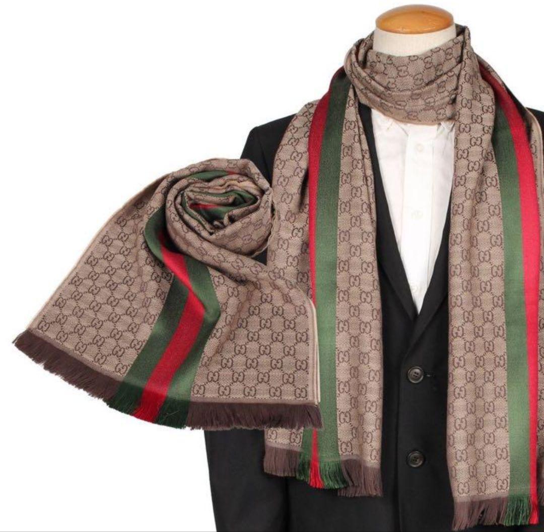 ❤新品箱袋付き❤GUCCI マフラー ショール ストールスカーフ　Ｃロナウド愛用