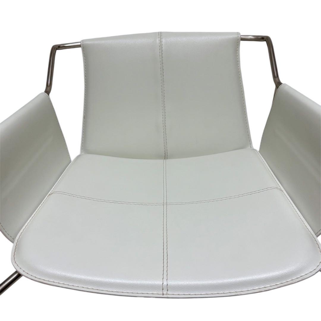 【美品】藤栄 パーソナルチェア ホワイト｜モダンデザイン 椅子