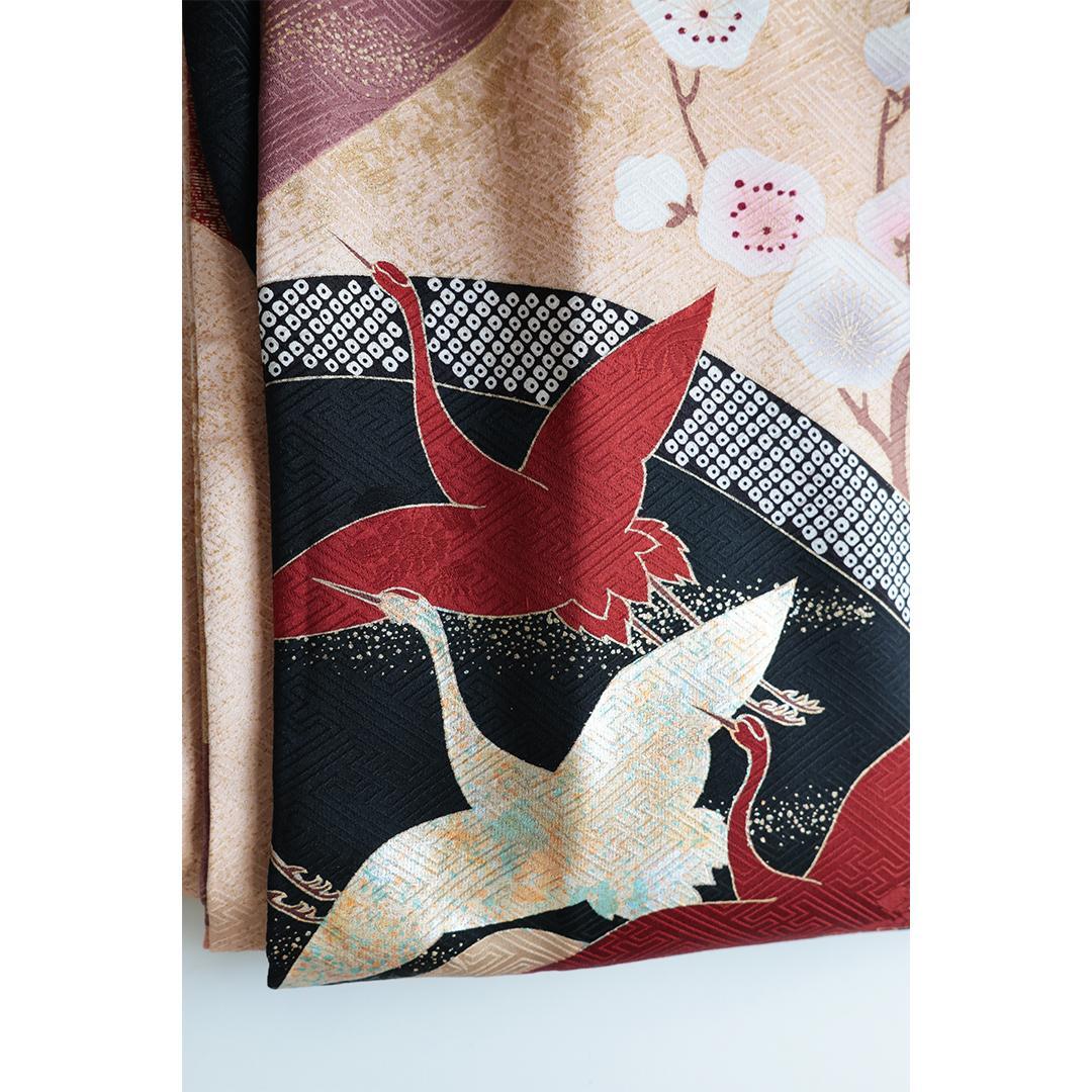 振袖5点セット■成人式振袖正絹トールサイズ帯揚げベルベッド 帯締めKB56