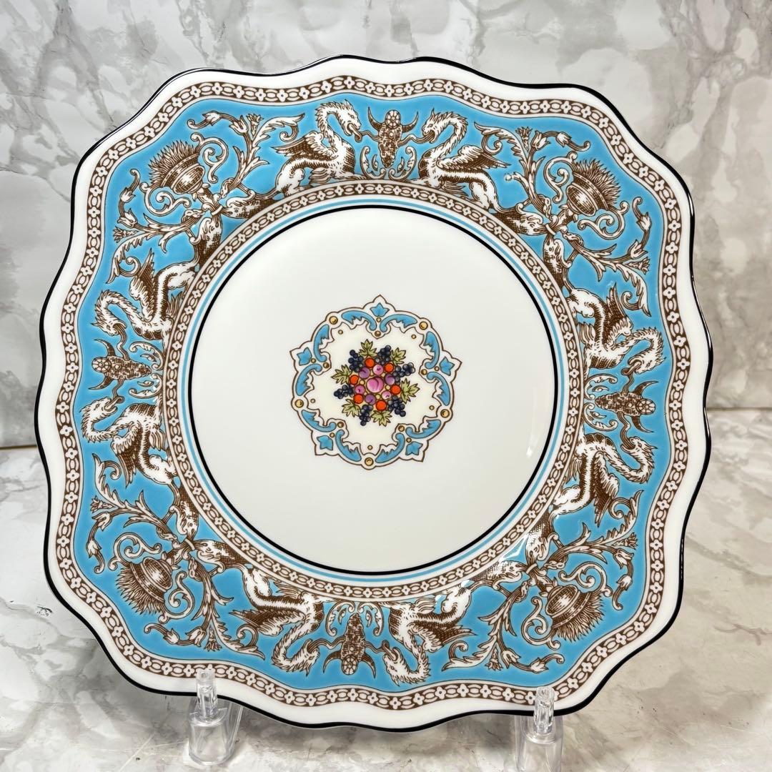  フロレンティーン ターコイズ　デザート スクエア プレート