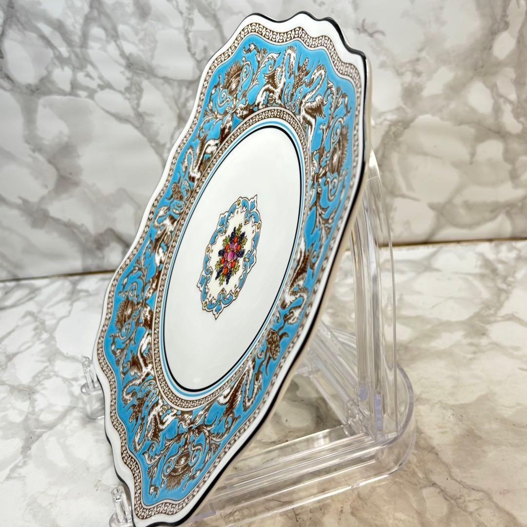  フロレンティーン ターコイズ　デザート スクエア プレート