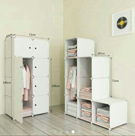 収納ボックス 扉付き 収納棚 衣類収納ラック 組み立て式 おしゃれ 大容量08