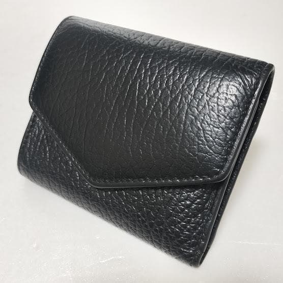 マルタンマルジェラ 三つ折り財布 レザー 黒/ブラック