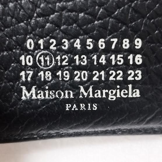 マルタンマルジェラ 三つ折り財布 レザー 黒/ブラック