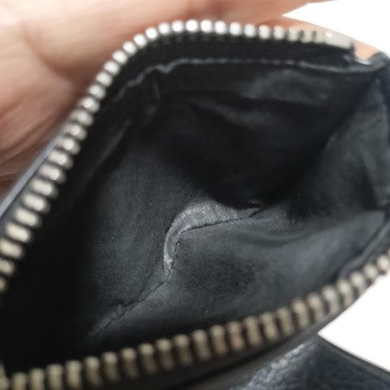 マルタンマルジェラ 三つ折り財布 レザー 黒/ブラック