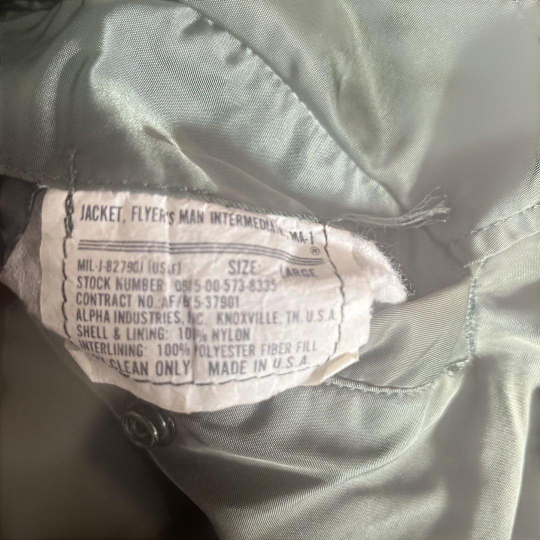 ALPHA INDUSTRIES MA-1 USA製 L 90年代　復刻