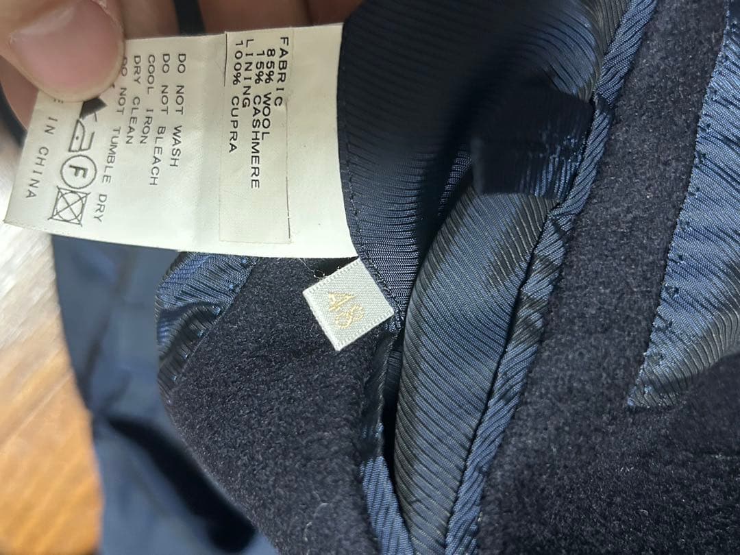 ✨️美品✨　エディフィス　シングルトレンチコート　カシミヤ混　ベルテッド　グレー