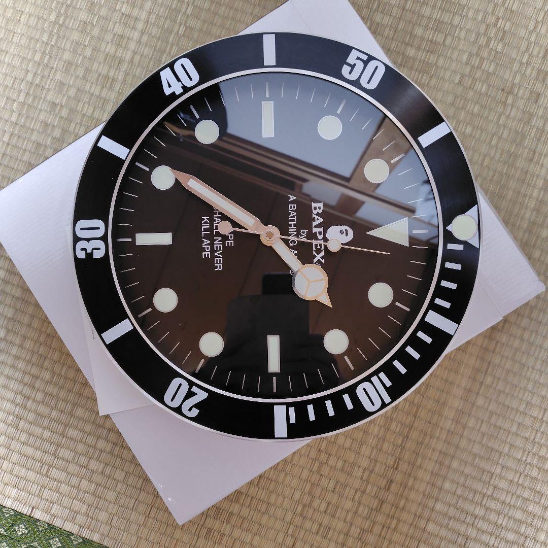 BAPE BAPEX 猿マリーナ壁掛け時計 ブラック
