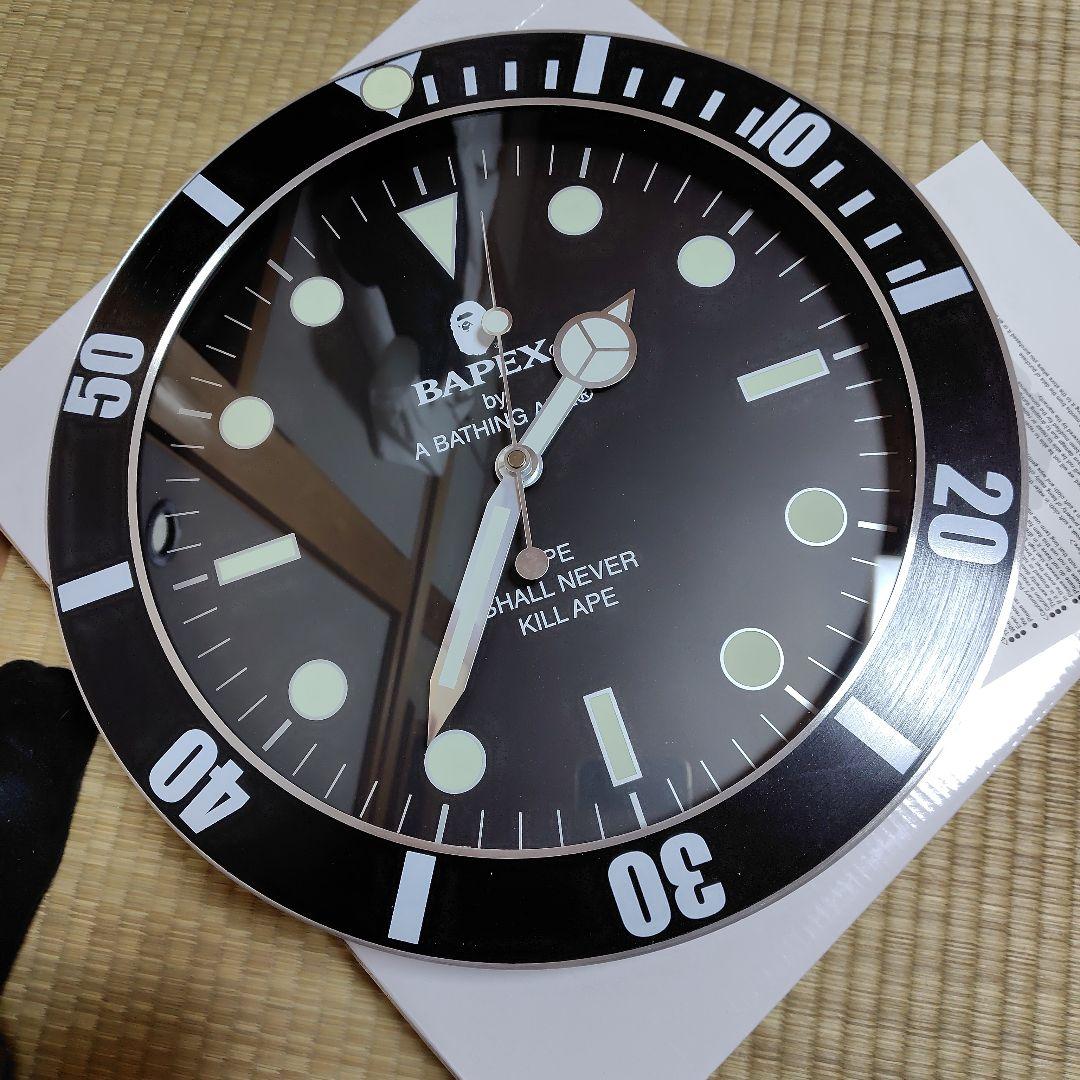 BAPE BAPEX 猿マリーナ壁掛け時計 ブラック