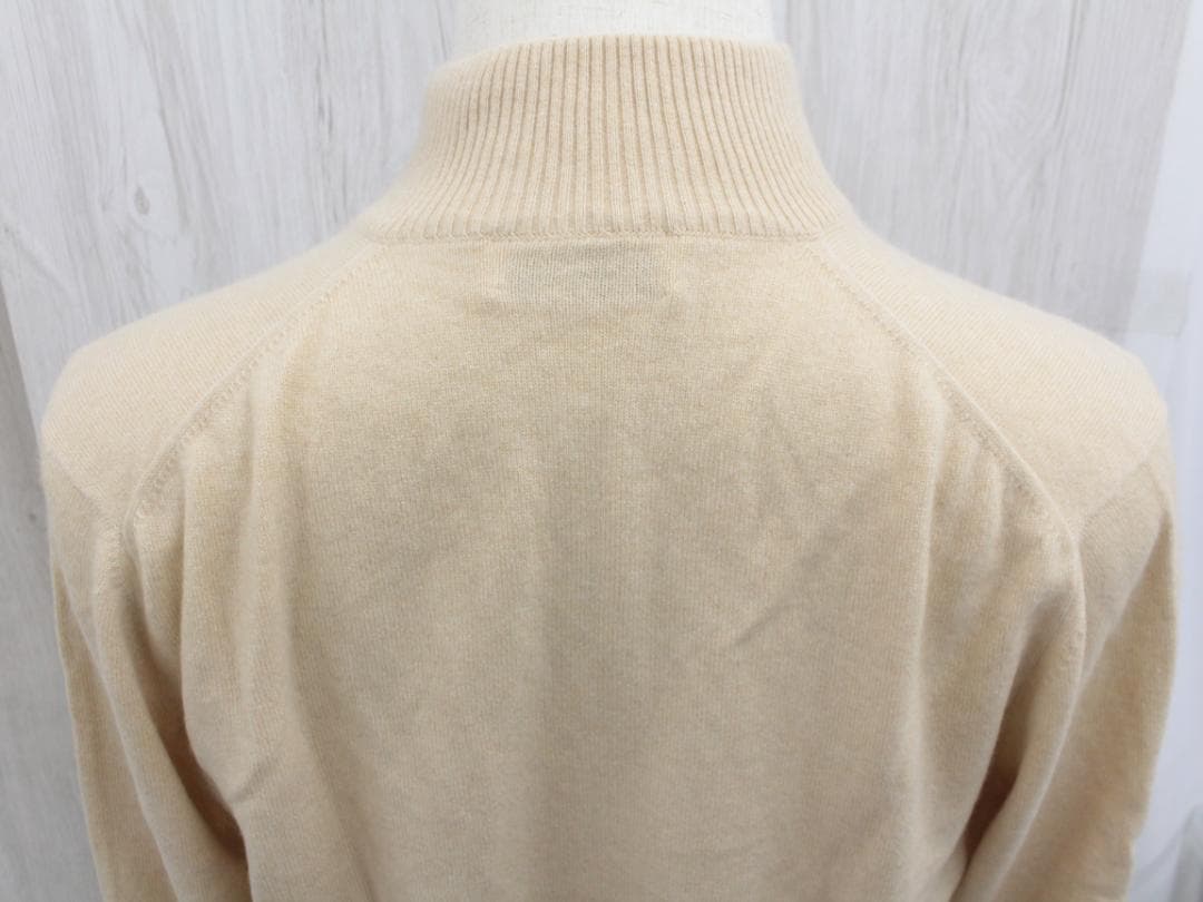 ▲ブルネロ クチネリ カシミア100%ジップアップカーディガン ベージュ