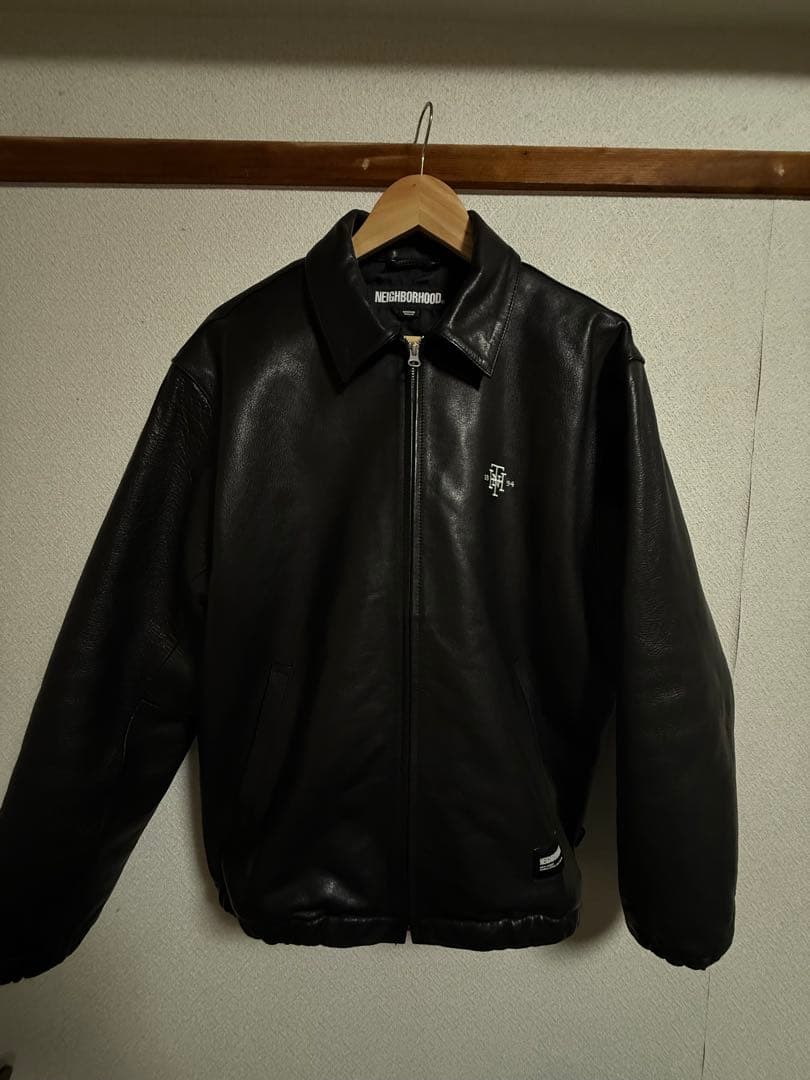 ジャケット・アウター NEIGHBORHOOD LEATHER ZIP WORK JACKET M