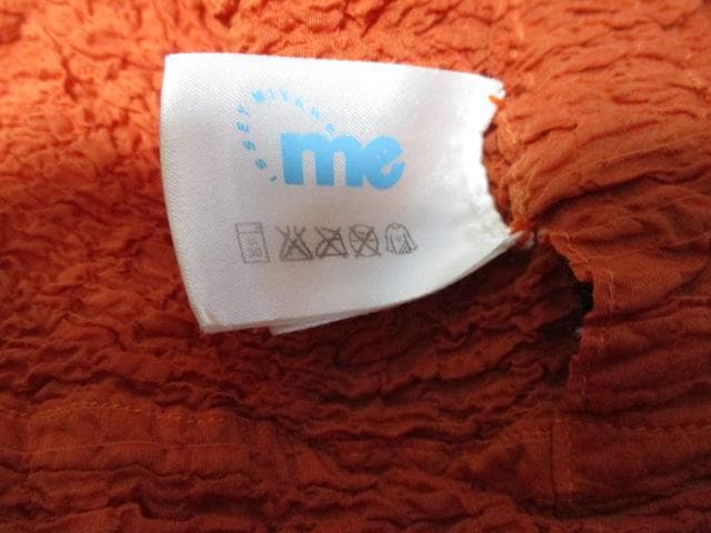 イッセイミヤケ　me　渋めのオレンジ★ふっくらワッフルと綿～スカート