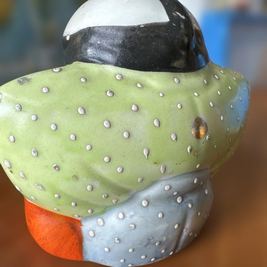 骨董　蔵出し　福助　陶器製 福の神像 多色