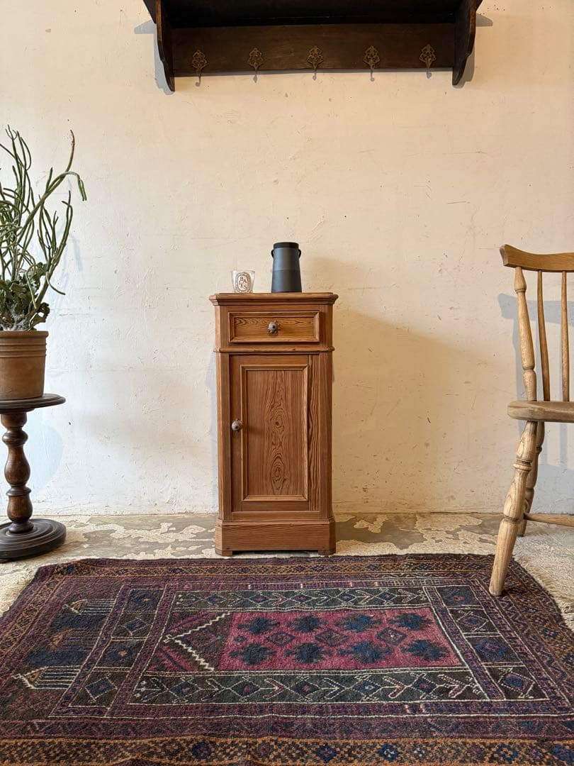 ビンテージ ドロワーナイトテーブル ドロワーベッドサイドテーブル　剥離