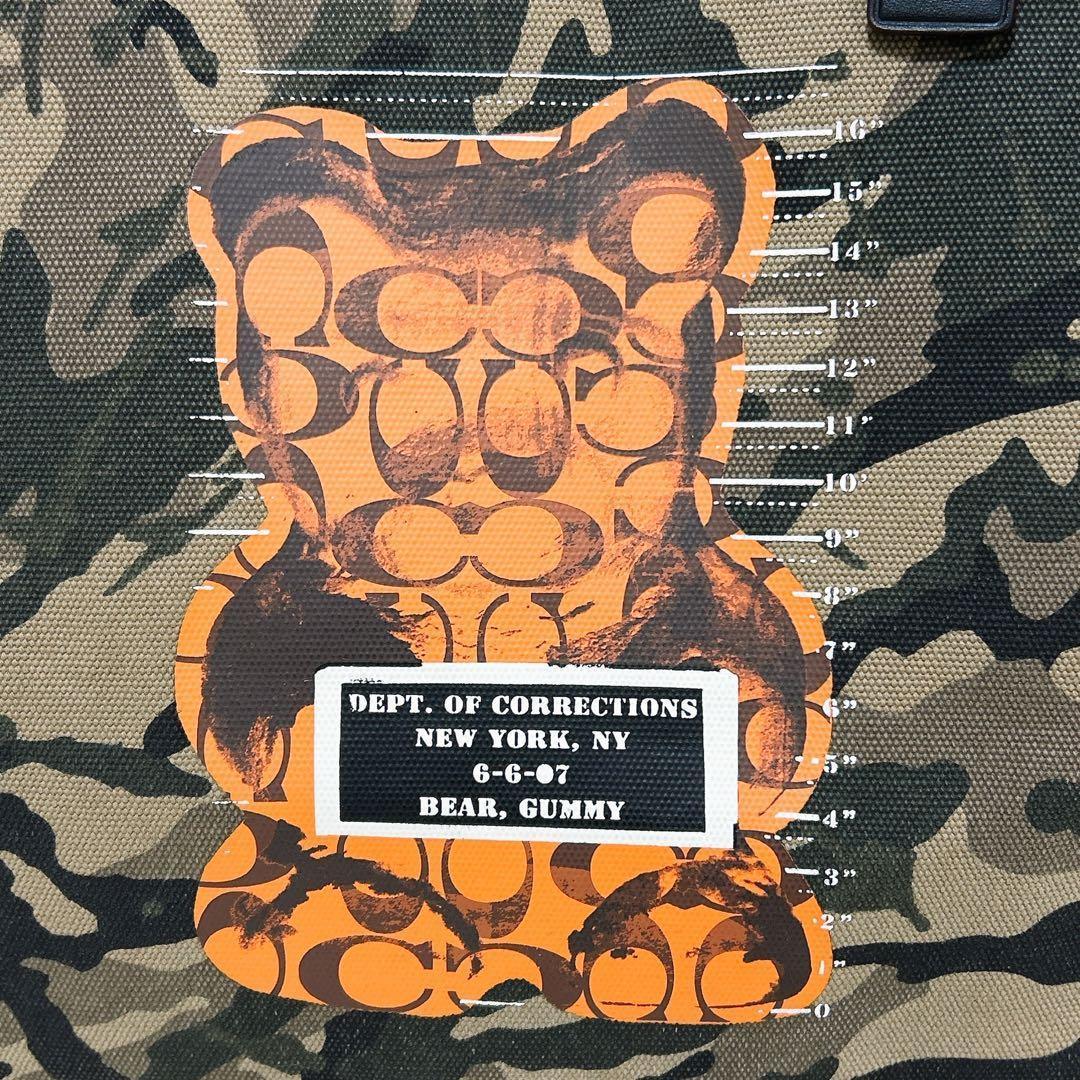 【希少美品】COACH×WhisBe コラボ ガミーベア トートバッグ 迷彩