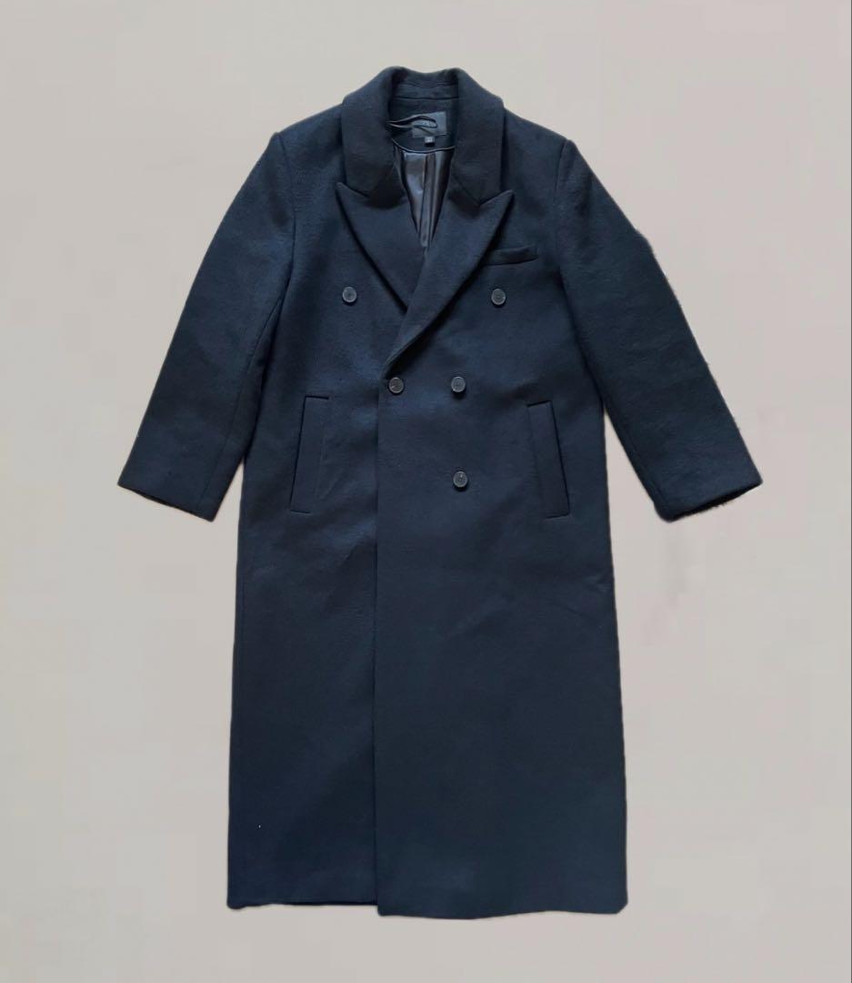 ZARA ウール混紡エクストラロングコート ブラック　ロングコート　マキシコート