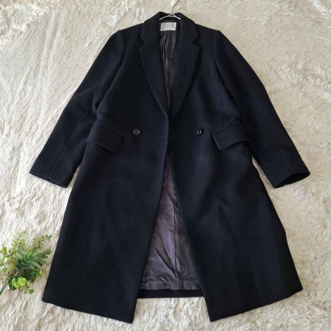 IENA イエナ ハミルトンウールチェスターコート ダブル ブラック 36