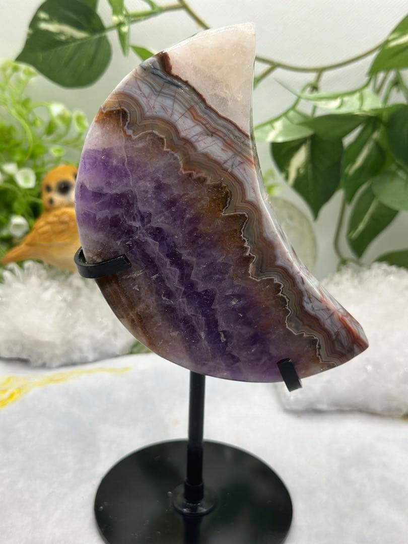 メキシコ瑪瑙アメジスト共生♡月No121