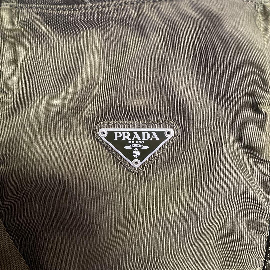 ◇美品PRADAプラダ ボストンバッグ トラベルバッグ ナイロン モスグリーン◇