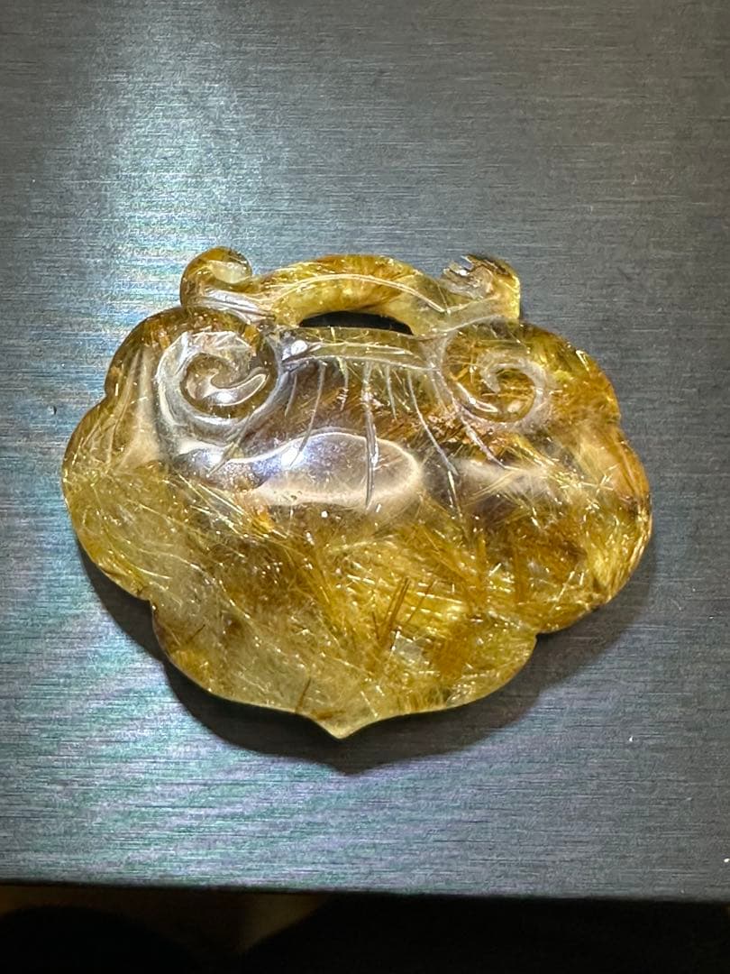 ルチルクォーツ縁起物（如意）