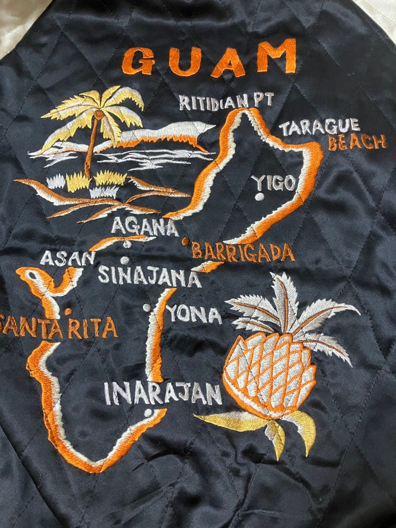 最終値下げ　スカジャン JOHN BULL サイズM 生地シルク GUAM 龍