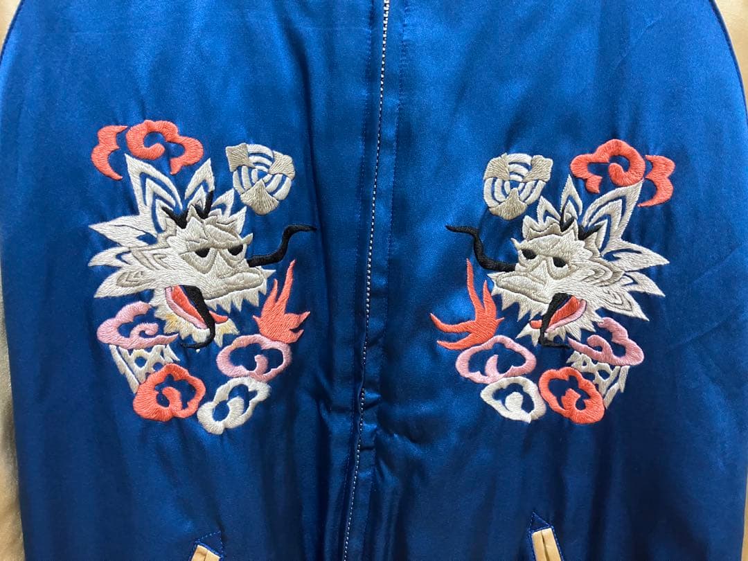 最終値下げ　スカジャン JOHN BULL サイズM 生地シルク GUAM 龍