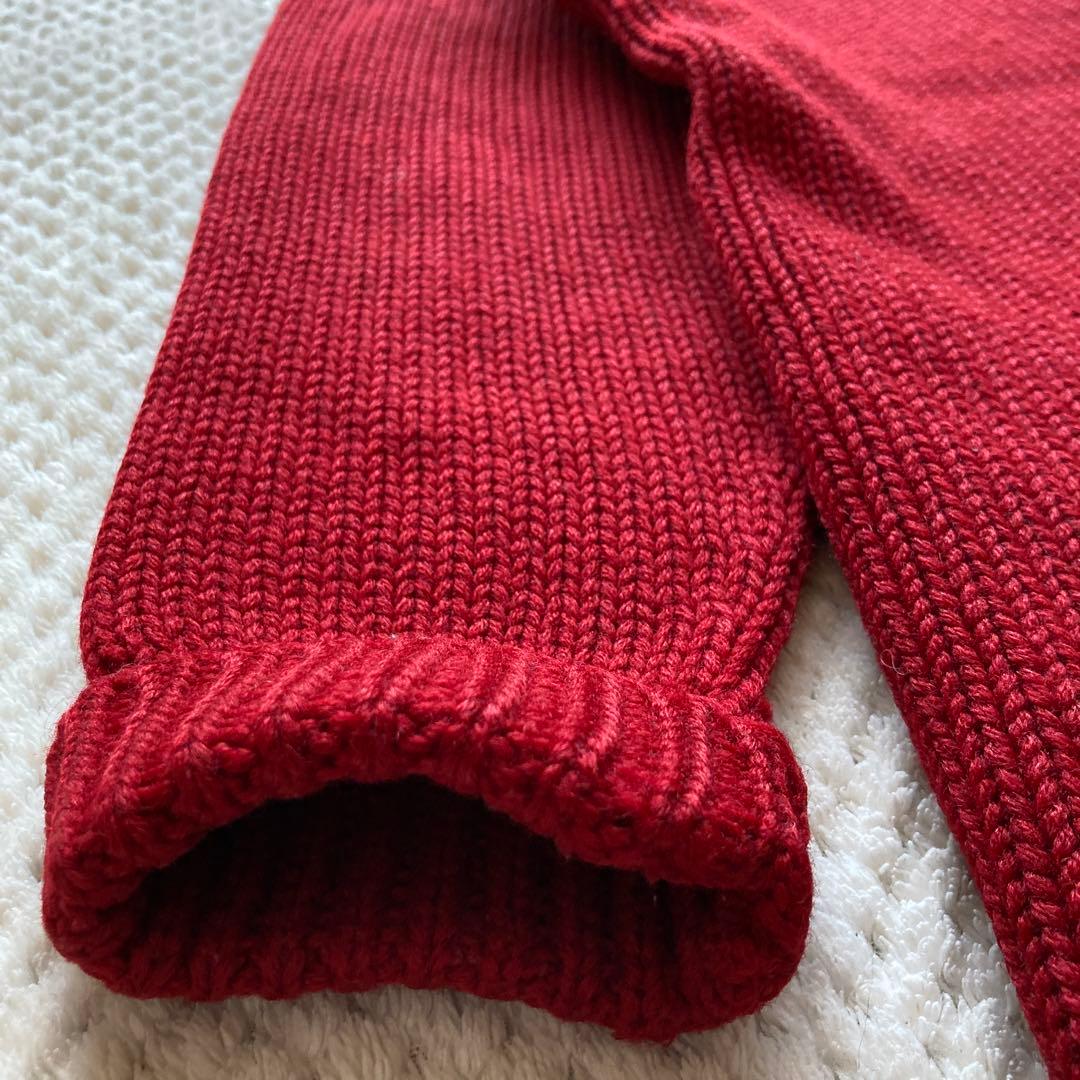 美品 30s 40s ビンテージ ショールカラー カーディガン ワインレッド