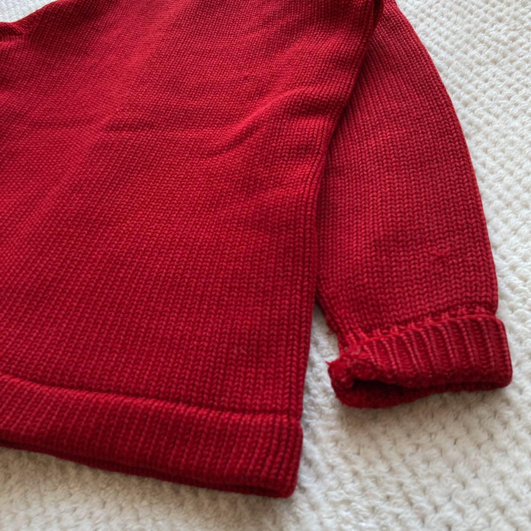 美品 30s 40s ビンテージ ショールカラー カーディガン ワインレッド