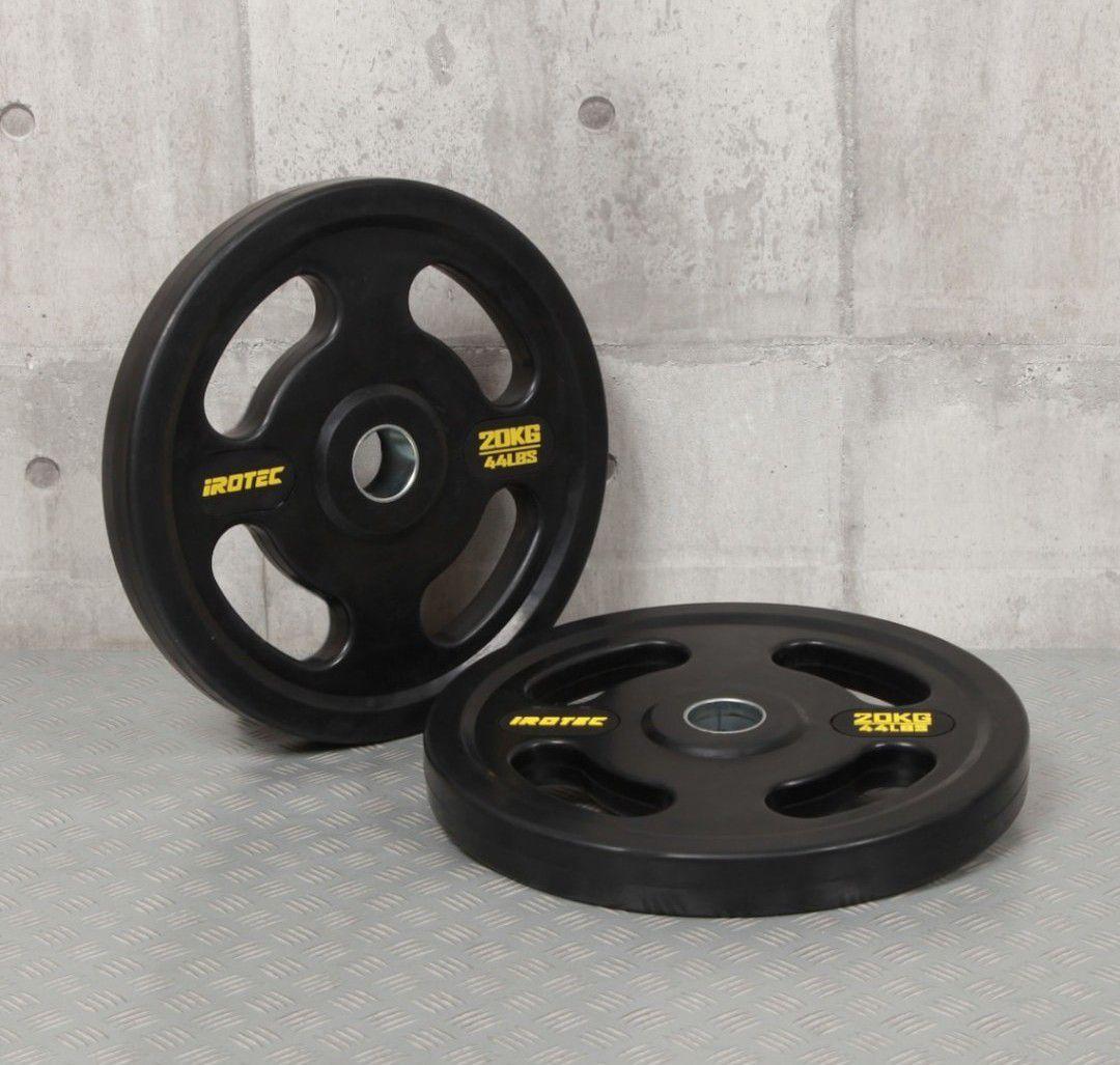 中古のオリンピックラバープレート20キロ✕4枚