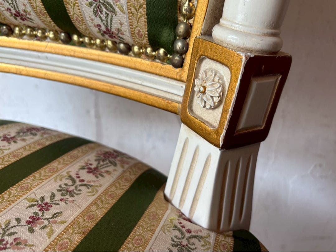 asdf＊椅子 インテリア イギリス アンティーク チェアー 白家具