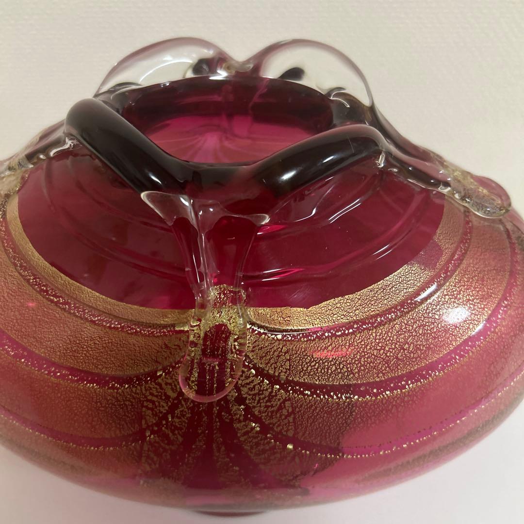 津軽びいどろ　金花　花器