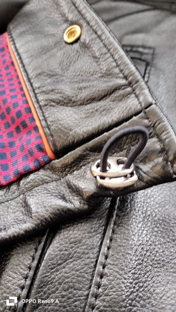 カ*ン様 カーフィーレザー　コーチジャケット　レザー本革　革ジャン 45000→