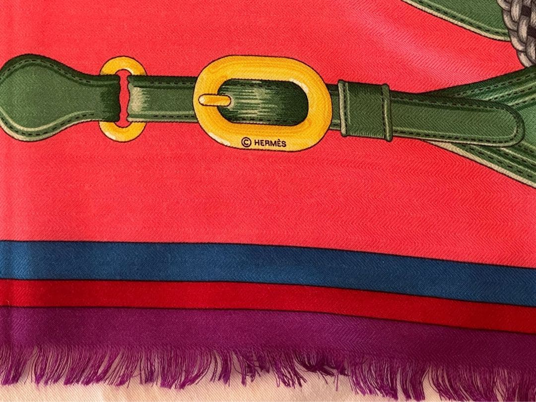 エルメス　カシミアシルク　スカーフ　90