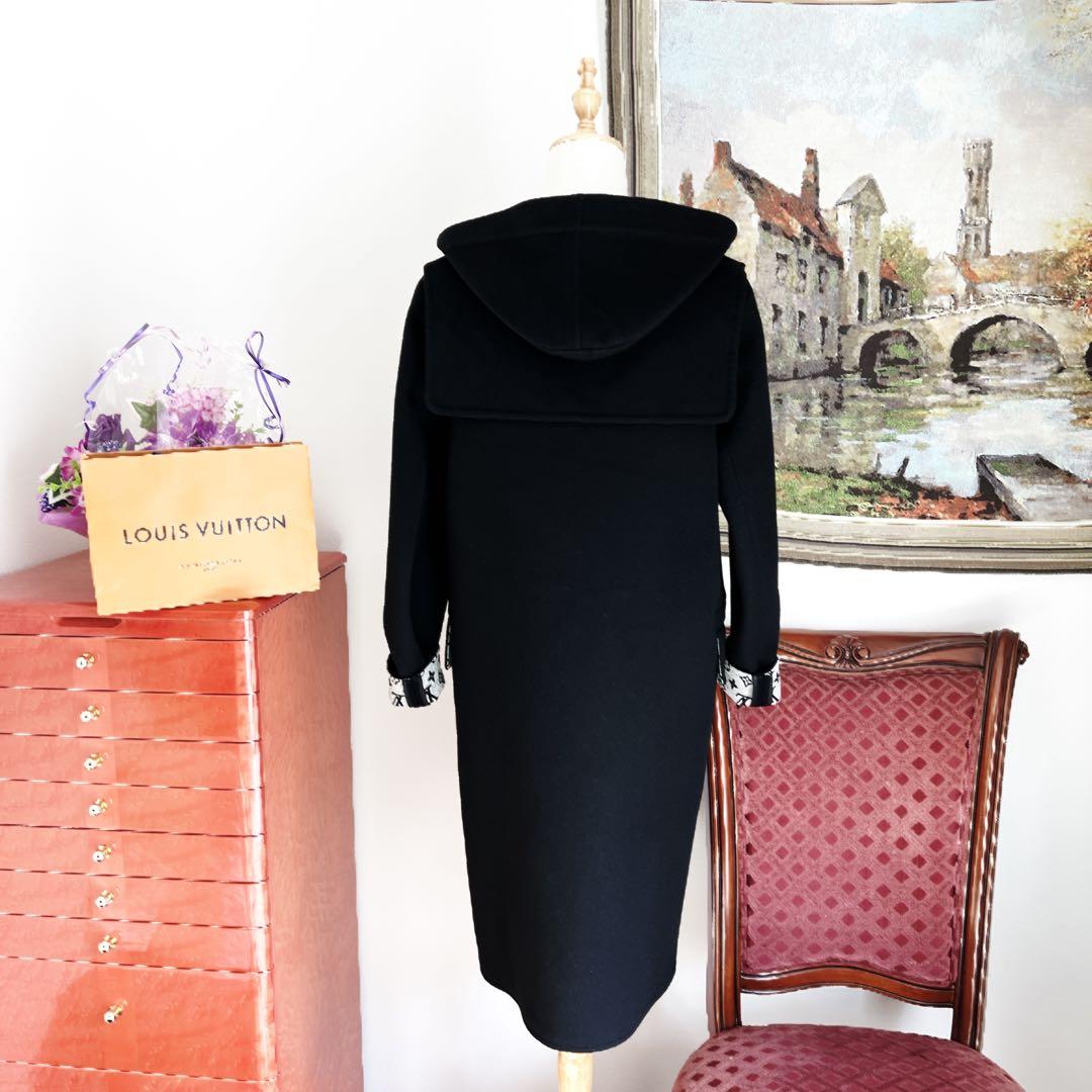 美品　LOUISVUITTONヴィトン　モノグラム フーデッド　ロングコート