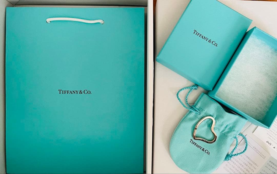 未使用　Tiffany & Co.のハート型キーリング