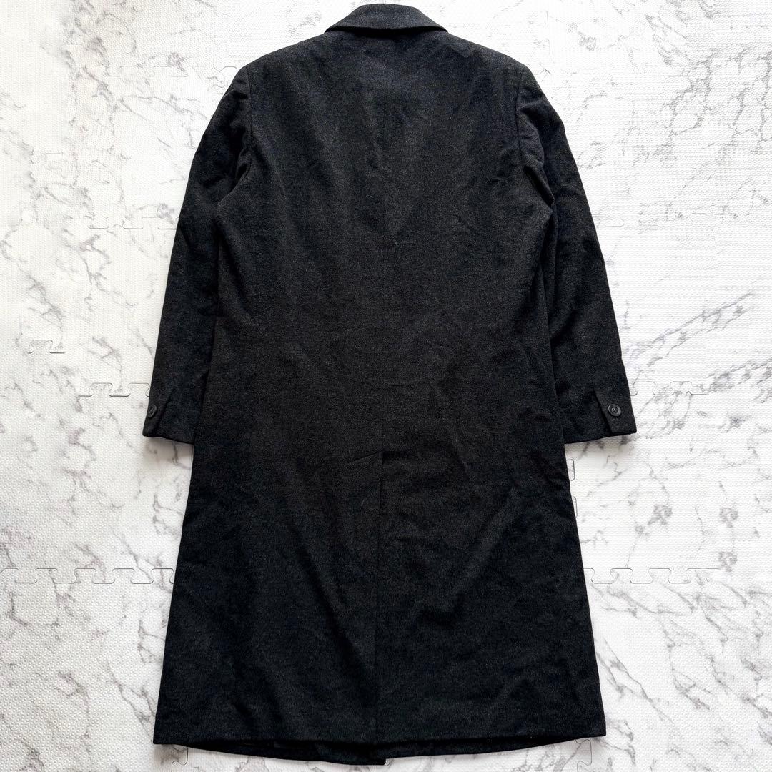 美品✨ZEGNA ゼニア ステンカラーコート ウール チャコールグレー系 L